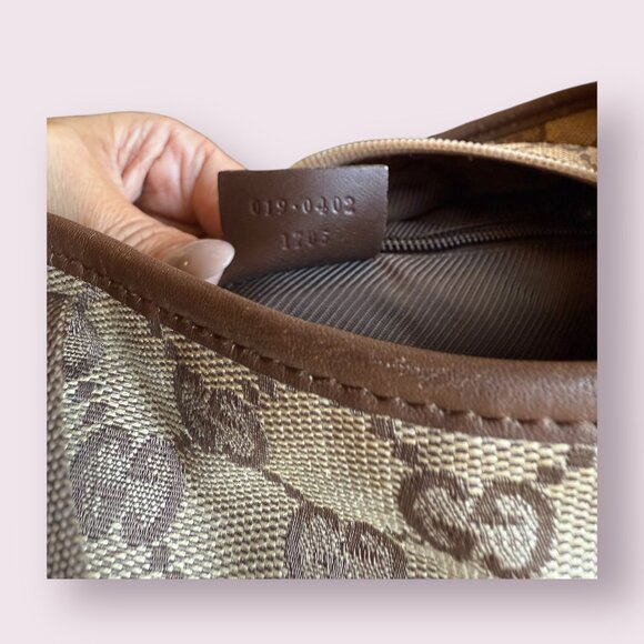 Authentic Gucci GG Canvas Tote with Leather Trim - Picture 7 of 9